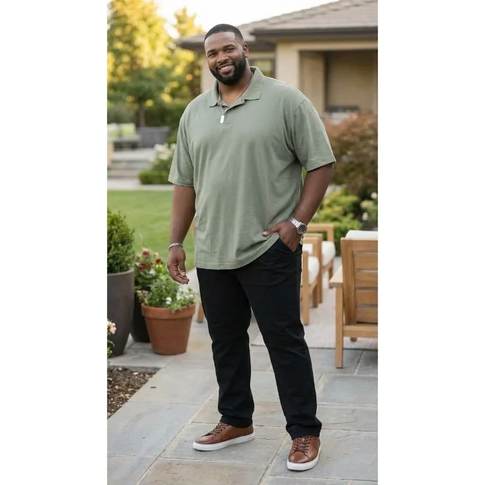 Tasso Elba Mens Size XXXL Polo Shirt Olive Casual Outfit Versatile Style - Picture 8 of 8